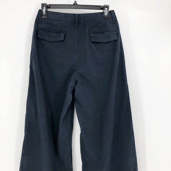 RAG & BONE Sofie Wide Leg Chino Pants Size 4 Salute Blue Cotton Relaxed Fit - Picture 8 of 13